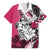 Polynesian Valentine Family Matching Puletasi and Hawaiian Shirt Couple Floral Unique Pink Version LT01 Dad's Shirt - Short Sleeve Pink - Polynesian Pride