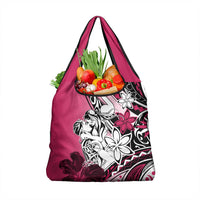 Polynesian Valentine Grocery Bag Couple Floral Unique Pink Version LT01 1-pack One Size Pink - Polynesian Pride