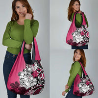 Polynesian Valentine Grocery Bag Couple Floral Unique Pink Version LT01 - Polynesian Pride