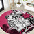 Polynesian Valentine Round Carpet Couple Floral Unique Pink Version LT01 Pink - Polynesian Pride