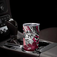 Polynesian Valentine Tumbler Cup Couple Floral Unique Pink Version LT01 - Polynesian Pride