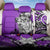 Polynesian Valentine Back Car Seat Cover Couple Floral Unique Purple Version LT01 One Size Purple - Polynesian Pride