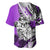 Polynesian Valentine Baseball Jersey Couple Floral Unique Purple Version LT01 Purple - Polynesian Pride