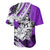 Polynesian Valentine Baseball Jersey Couple Floral Unique Purple Version LT01 - Polynesian Pride