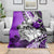 Polynesian Valentine Blanket Couple Floral Unique Purple Version LT01 - Polynesian Pride