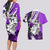 Polynesian Valentine Couples Matching Long Sleeve Bodycon Dress and Hawaiian Shirt Couple Floral Unique Purple Version LT01 - Polynesian Pride