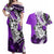 Polynesian Valentine Couples Matching Off Shoulder Maxi Dress and Hawaiian Shirt Couple Floral Unique Purple Version LT01 Purple - Polynesian Pride