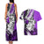 Polynesian Valentine Couples Matching Tank Maxi Dress and Hawaiian Shirt Couple Floral Unique Purple Version LT01 - Polynesian Pride