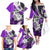 Polynesian Valentine Family Matching Off Shoulder Long Sleeve Dress and Hawaiian Shirt Couple Floral Unique Purple Version LT01 - Polynesian Pride