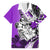 Polynesian Valentine Family Matching Off Shoulder Long Sleeve Dress and Hawaiian Shirt Couple Floral Unique Purple Version LT01 Dad's Shirt - Short Sleeve Purple - Polynesian Pride