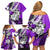 Polynesian Valentine Family Matching Off Shoulder Short Dress and Hawaiian Shirt Couple Floral Unique Purple Version LT01 - Polynesian Pride