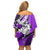 Polynesian Valentine Family Matching Off Shoulder Short Dress and Hawaiian Shirt Couple Floral Unique Purple Version LT01 - Polynesian Pride