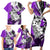 Polynesian Valentine Family Matching Short Sleeve Bodycon Dress and Hawaiian Shirt Couple Floral Unique Purple Version LT01 - Polynesian Pride