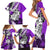 Polynesian Valentine Family Matching Short Sleeve Bodycon Dress and Hawaiian Shirt Couple Floral Unique Purple Version LT01 - Polynesian Pride