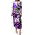 Polynesian Valentine Puletasi Couple Floral Unique Purple Version LT01 Long Dress Purple - Polynesian Pride