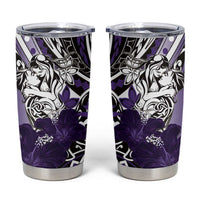 Polynesian Valentine Tumbler Cup Couple Floral Unique Purple Version LT01 Purple - Polynesian Pride