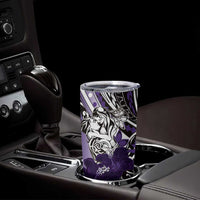 Polynesian Valentine Tumbler Cup Couple Floral Unique Purple Version LT01 - Polynesian Pride