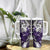 Polynesian Valentine Tumbler With Handle Couple Floral Unique Purple Version