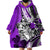 Polynesian Valentine Wearable Blanket Hoodie Couple Floral Unique Purple Version LT01 - Polynesian Pride