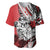 Polynesian Valentine Baseball Jersey Couple Floral Unique Red Version LT01 Red - Polynesian Pride