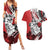 Polynesian Valentine Couples Matching Summer Maxi Dress and Hawaiian Shirt Couple Floral Unique Red Version LT01 Red - Polynesian Pride