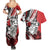 Polynesian Valentine Couples Matching Summer Maxi Dress and Hawaiian Shirt Couple Floral Unique Red Version LT01 - Polynesian Pride