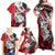 Polynesian Valentine Family Matching Off Shoulder Maxi Dress and Hawaiian Shirt Couple Floral Unique Red Version LT01 - Polynesian Pride