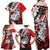 Polynesian Valentine Family Matching Off Shoulder Maxi Dress and Hawaiian Shirt Couple Floral Unique Red Version LT01 - Polynesian Pride