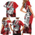 Polynesian Valentine Family Matching Short Sleeve Bodycon Dress and Hawaiian Shirt Couple Floral Unique Red Version LT01 - Polynesian Pride