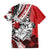 Polynesian Valentine Family Matching Short Sleeve Bodycon Dress and Hawaiian Shirt Couple Floral Unique Red Version LT01 - Polynesian Pride