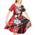 Polynesian Valentine Kid Short Sleeve Dress Couple Floral Unique Red Version LT01 - Polynesian Pride