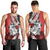 Polynesian Valentine Men Tank Top Couple Floral Unique Red Version LT01 - Polynesian Pride