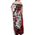 Polynesian Valentine Off Shoulder Maxi Dress Couple Floral Unique Red Version LT01 - Polynesian Pride