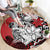 Polynesian Valentine Round Carpet Couple Floral Unique Red Version LT01 - Polynesian Pride