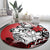 Polynesian Valentine Round Carpet Couple Floral Unique Red Version LT01 - Polynesian Pride