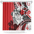 Polynesian Valentine Shower Curtain Couple Floral Unique Red Version LT01 Red - Polynesian Pride