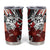 Polynesian Valentine Tumbler Cup Couple Floral Unique Red Version