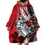 Polynesian Valentine Wearable Blanket Hoodie Couple Floral Unique Red Version LT01 - Polynesian Pride