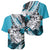 Polynesian Valentine Baseball Jersey Couple Floral Unique Sky Blue Version LT01 - Polynesian Pride