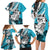 Polynesian Valentine Family Matching Long Sleeve Bodycon Dress and Hawaiian Shirt Couple Floral Unique Sky Blue Version LT01 - Polynesian Pride