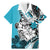 Polynesian Valentine Family Matching Mermaid Dress and Hawaiian Shirt Couple Floral Unique Sky Blue Version LT01 Dad's Shirt - Short Sleeve Sky - Polynesian Pride