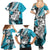 Polynesian Valentine Family Matching Summer Maxi Dress and Hawaiian Shirt Couple Floral Unique Sky Blue Version LT01 - Polynesian Pride