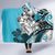 Polynesian Valentine Hooded Blanket Couple Floral Unique Sky Blue Version LT01 - Polynesian Pride