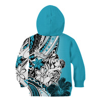 Polynesian Valentine Kid Hoodie Couple Floral Unique Sky Blue Version LT01 - Polynesian Pride