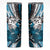 Polynesian Valentine Skinny Tumbler Couple Floral Unique Sky Blue Version