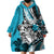 Polynesian Valentine Wearable Blanket Hoodie Couple Floral Unique Sky Blue Version LT01 - Polynesian Pride