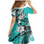 Polynesian Valentine Family Matching Mermaid Dress and Hawaiian Shirt Couple Floral Unique Turquoise Version LT01 - Polynesian Pride