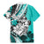 Polynesian Valentine Family Matching Mermaid Dress and Hawaiian Shirt Couple Floral Unique Turquoise Version LT01 - Polynesian Pride