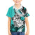 Polynesian Valentine Family Matching Off Shoulder Long Sleeve Dress and Hawaiian Shirt Couple Floral Unique Turquoise Version LT01 Son's Shirt Turquoise - Polynesian Pride