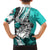 Polynesian Valentine Family Matching Off Shoulder Short Dress and Hawaiian Shirt Couple Floral Unique Turquoise Version LT01 - Polynesian Pride